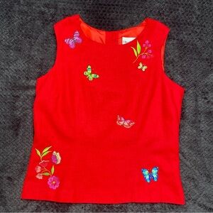 Linen blend women’s top 14 by Ultra Dress New York Buttons down the back